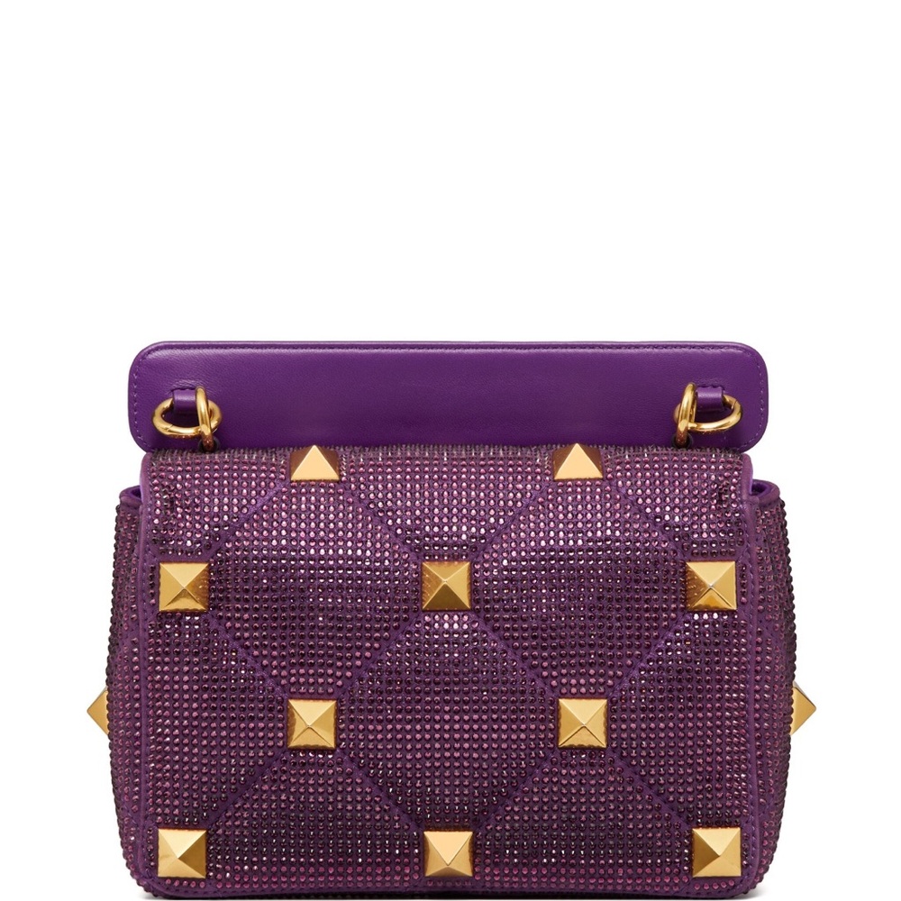 Rare Stunning Valentino Rockstud Shoulder Bag Purple Shoulder Bags, like New - Picture 10 of 13